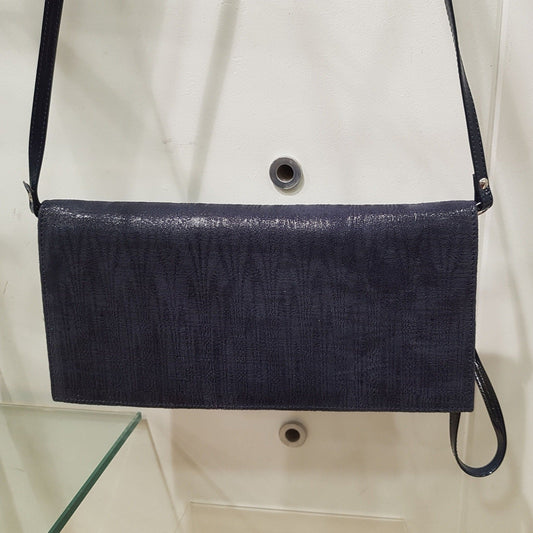 Bioeco NAVY SHIMMER Clutch Shoulder Bag To Match court Shoe B002-1235