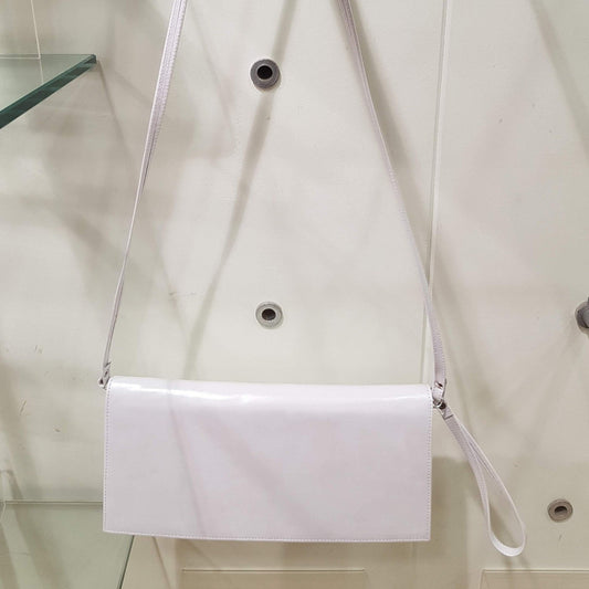 Bioeco WHITE Pearl Clutch / Shoulder bag to match 4009 shoe B002-2362