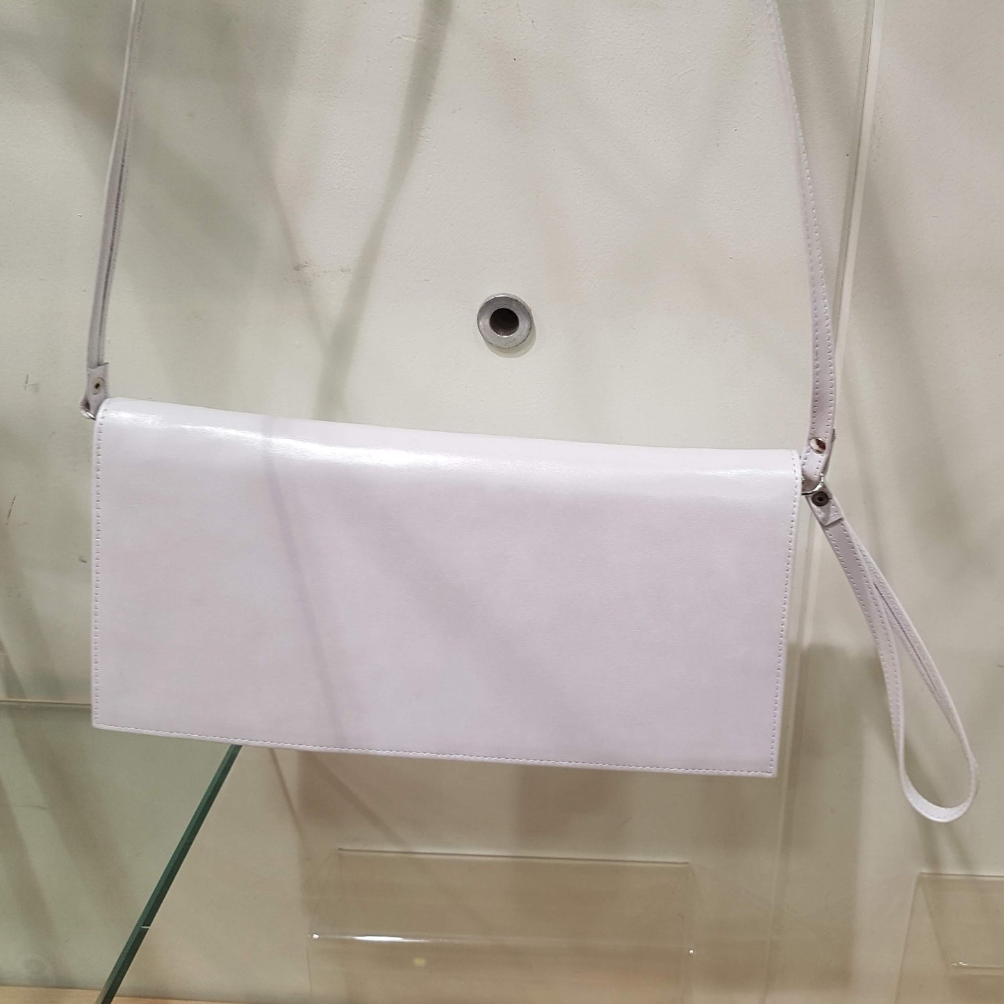 Bioeco WHITE Pearl Clutch / Shoulder bag to match 4009 shoe B002-2362