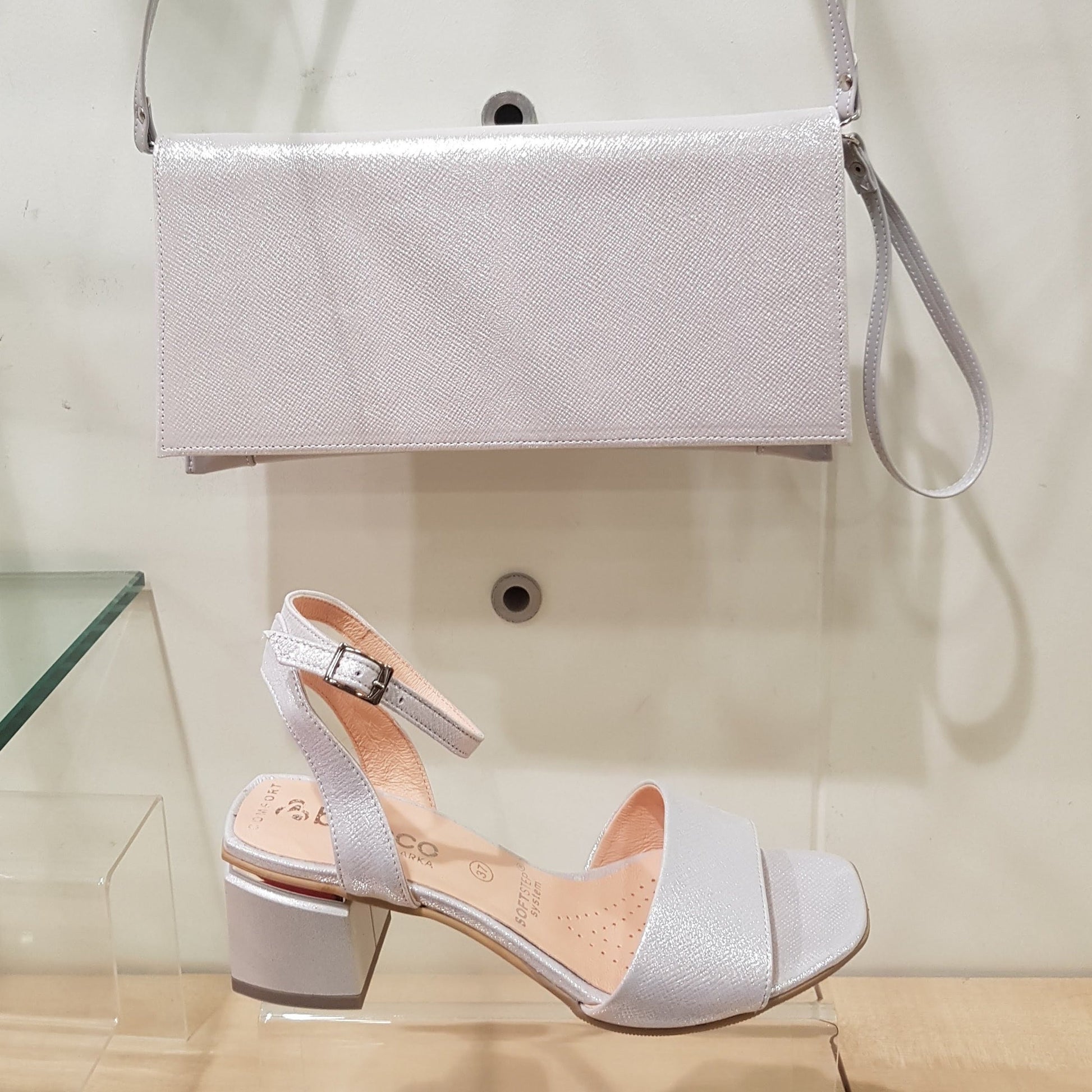 Bioeco Sliver Clutch / shoulder Bag to Match 3942 Sandals & 4009 slingback B002-2103