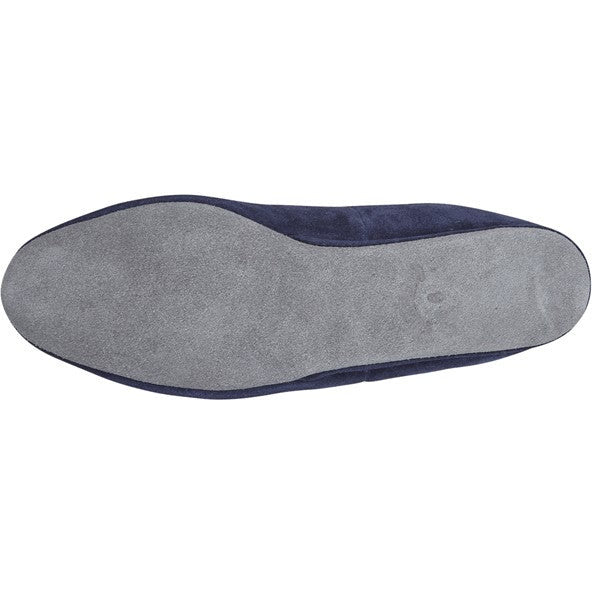 Morlands Ladies Ayr Navy Suede Sheepskin lined Slipper