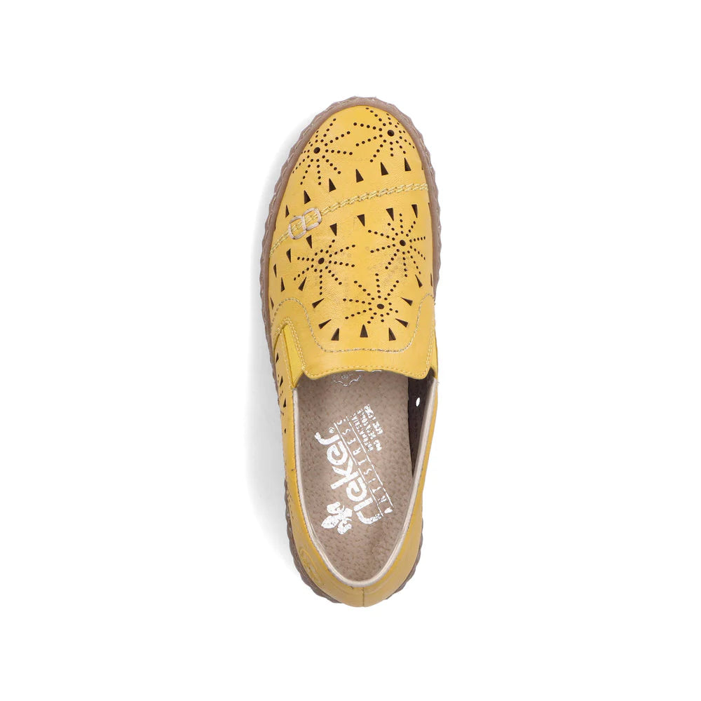 Rieker N0967 YELLOW moccasins