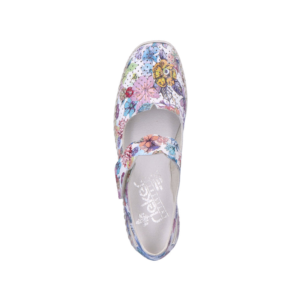 Rieker slip-on shoe MULTI Metalic Floral 413J2-90