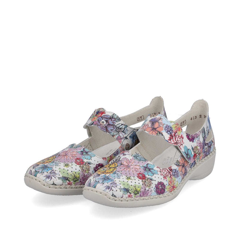 Rieker slip-on shoe MULTI Metalic Floral 413J2-90