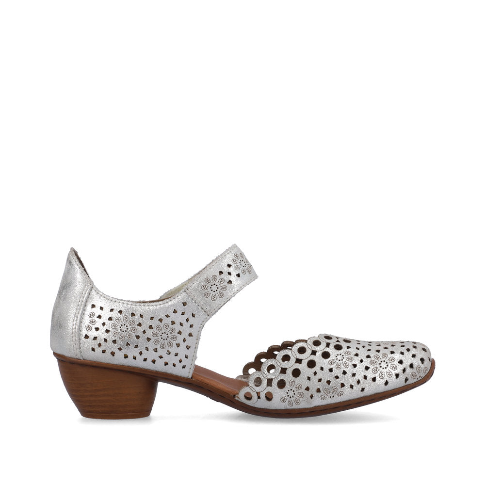 Rieker Bar Shoe SILVER 43753-90