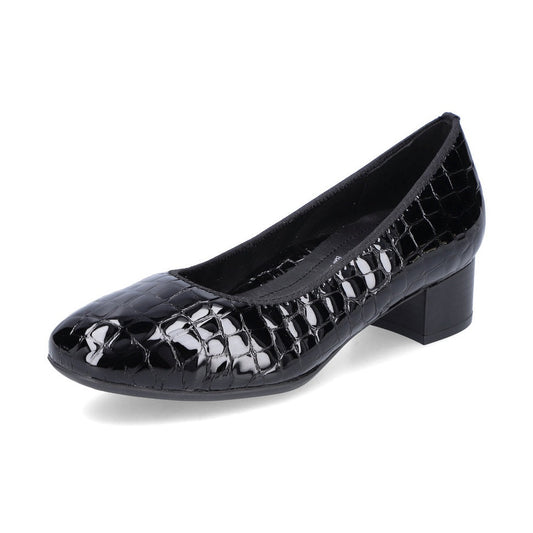 Rieker Court Shoe 49260-02 BLACK PAT