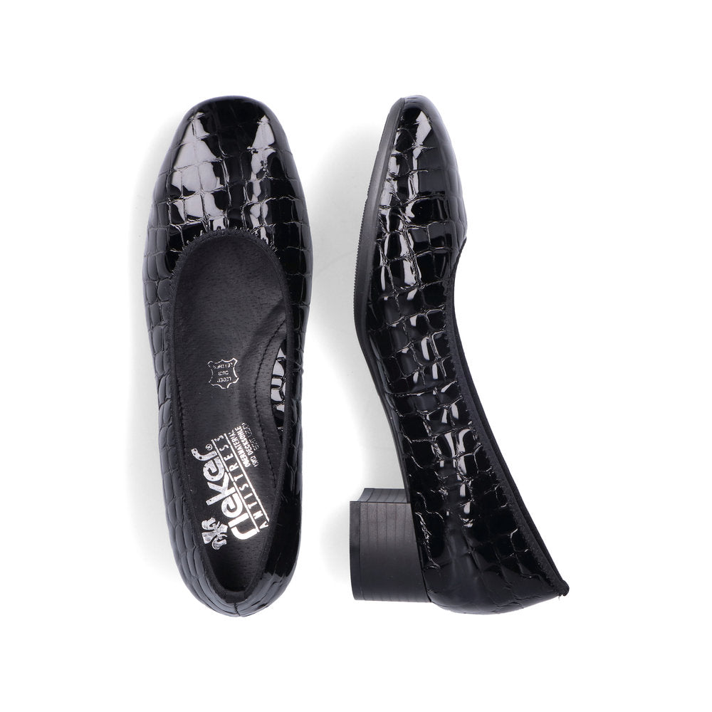 Rieker Court Shoe 49260-02 BLACK PAT