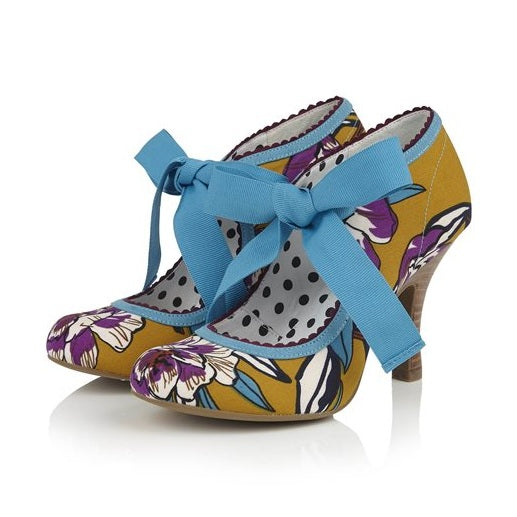 Ruby Shoo COURT SHOE Willow MUSTARD MATCHING SANTIAGO BAG AVAILABLE