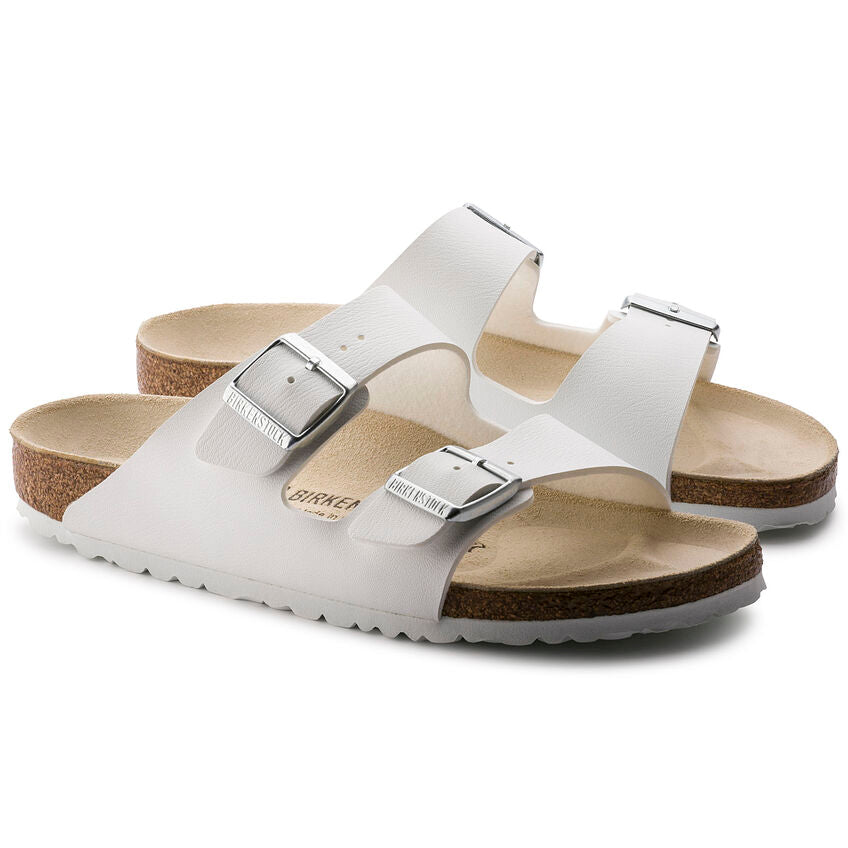 Birkenstock Arizona White BF two strap sandals