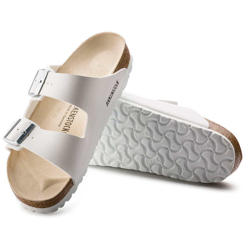 Birkenstock Arizona White BF two strap sandals
