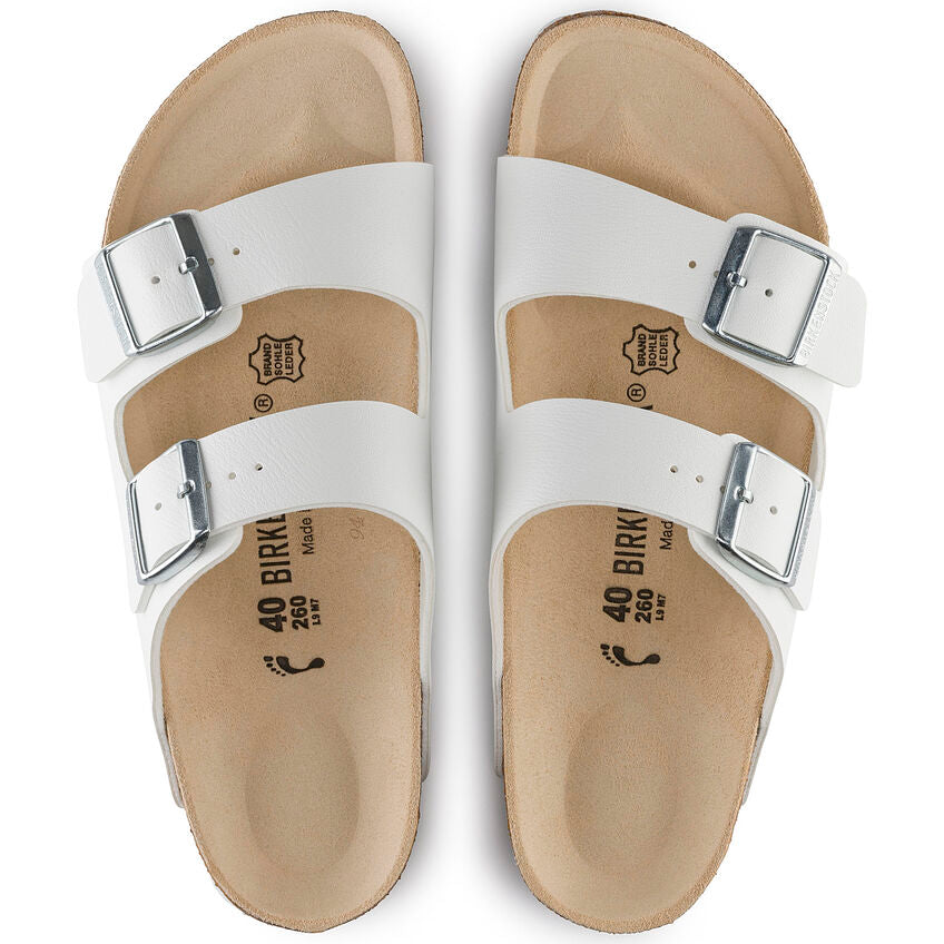 Birkenstock Arizona White BF two strap sandals