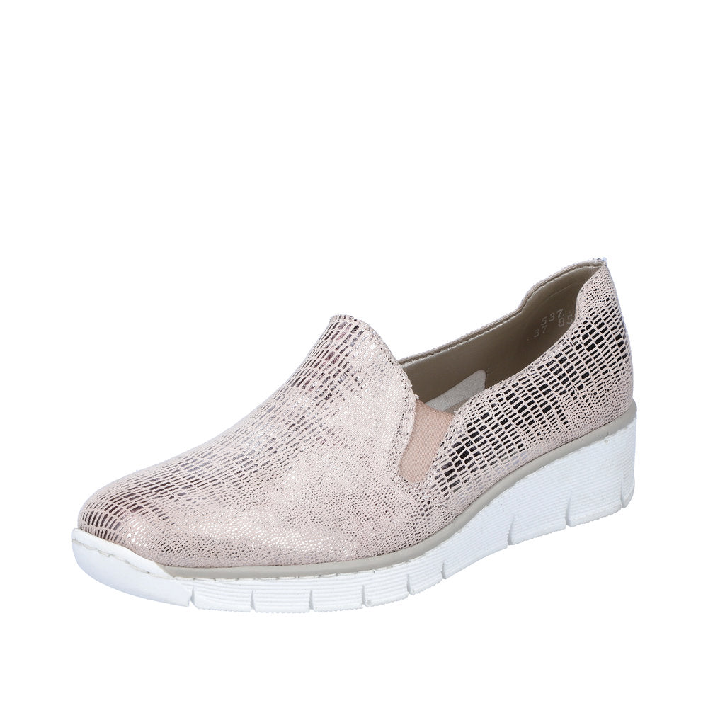 Rieker woman's casual Ginger slip-on shoe 537B0-62