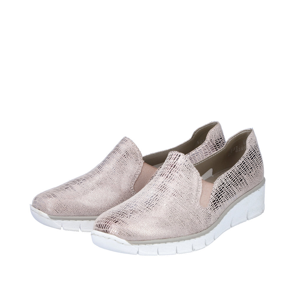 Rieker woman's casual Ginger slip-on shoe 537B0-62