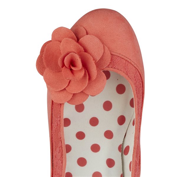 Ruby Shoo COURT SHOE Chrissie CORAL With Flower Trim