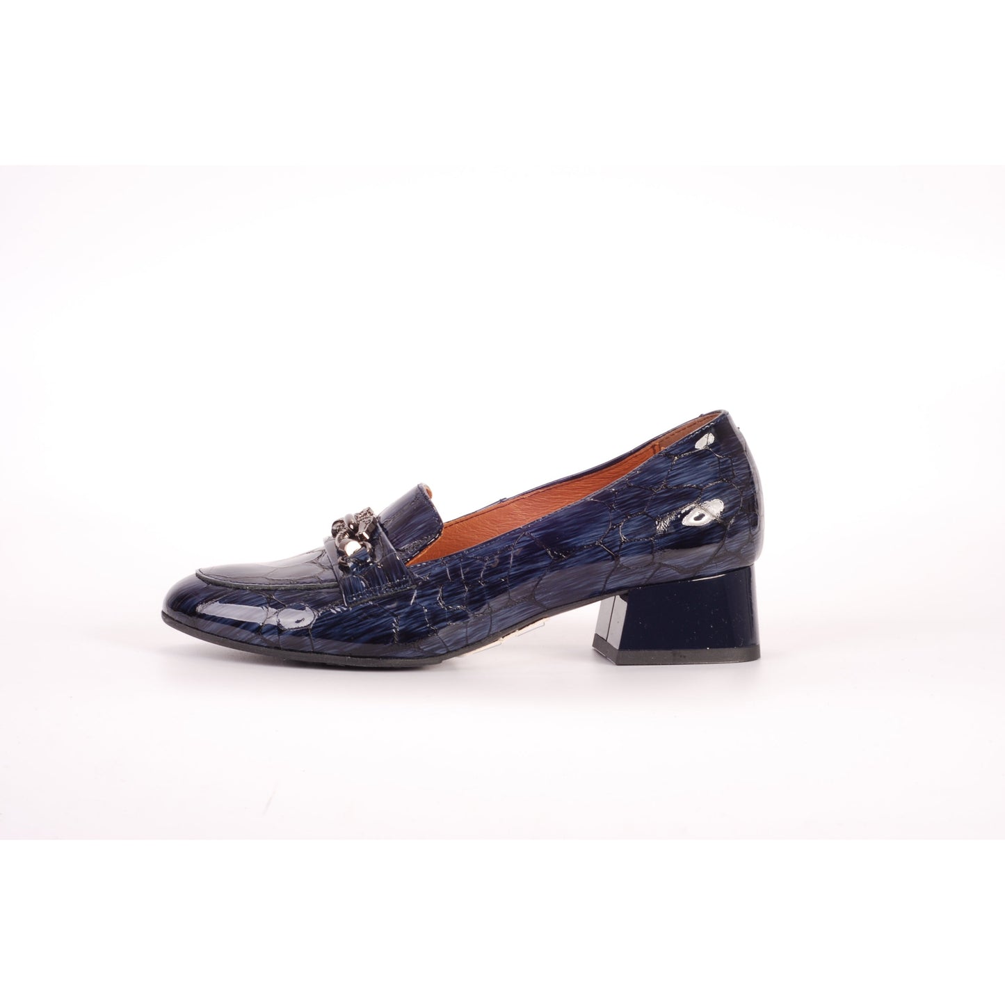 Bioeco 6087 NAVY CROC Low Heeled Loafer