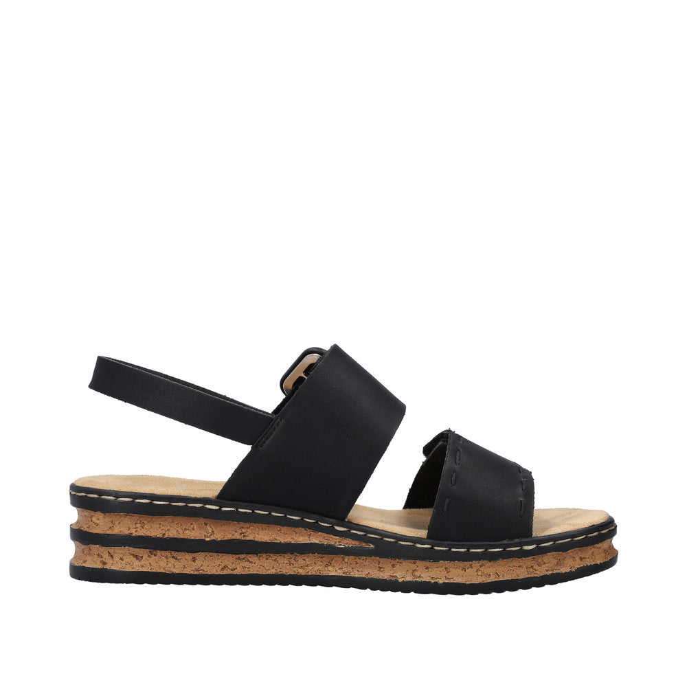 Rieker Black sandal 62950-00