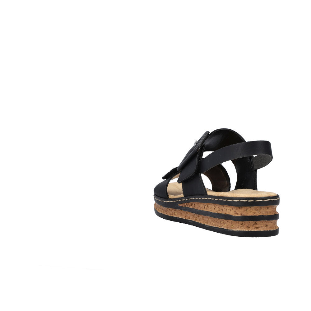 Rieker Black sandal 62950-00
