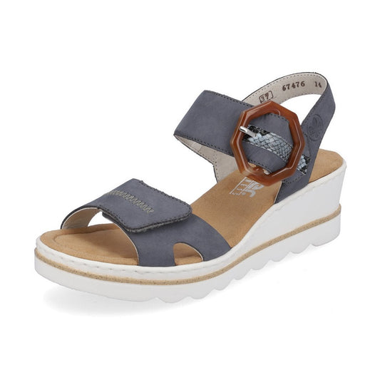 Rieker Wedge Sandal BLUE 67476-14