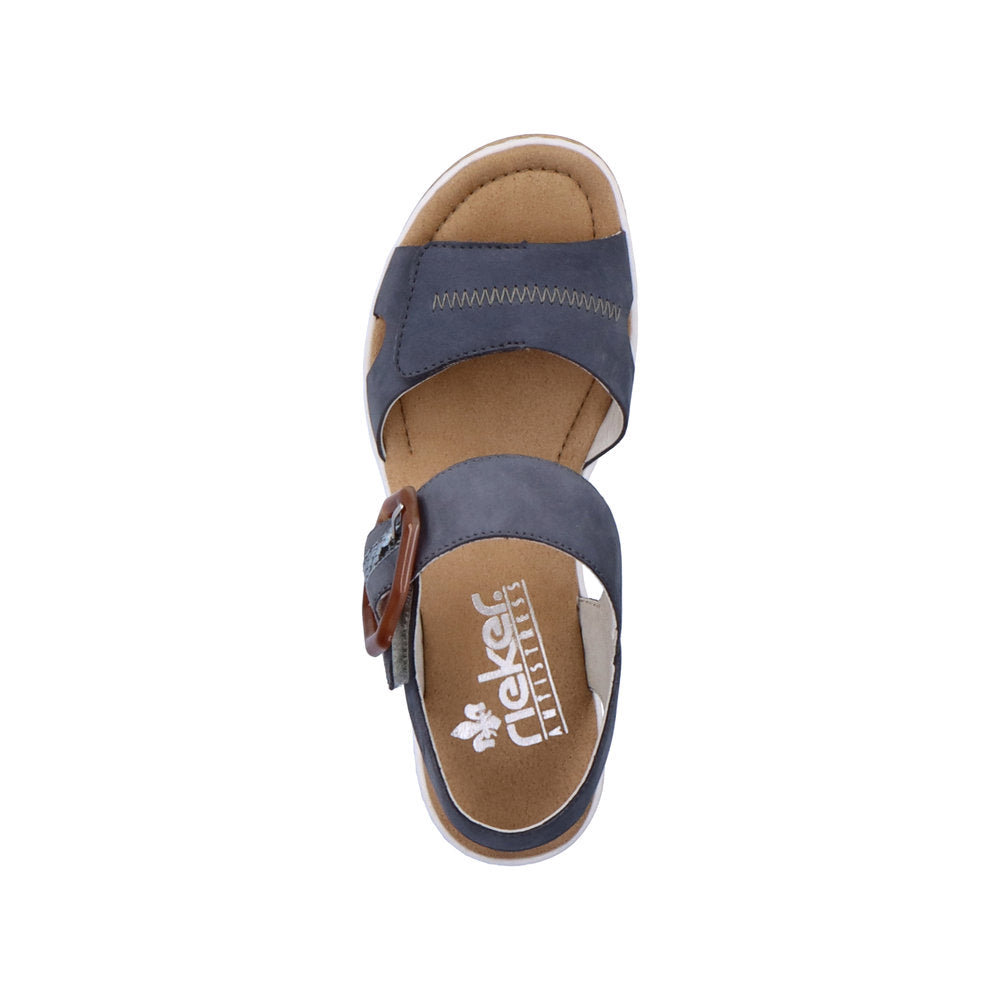 Rieker Wedge Sandal BLUE 67476-14