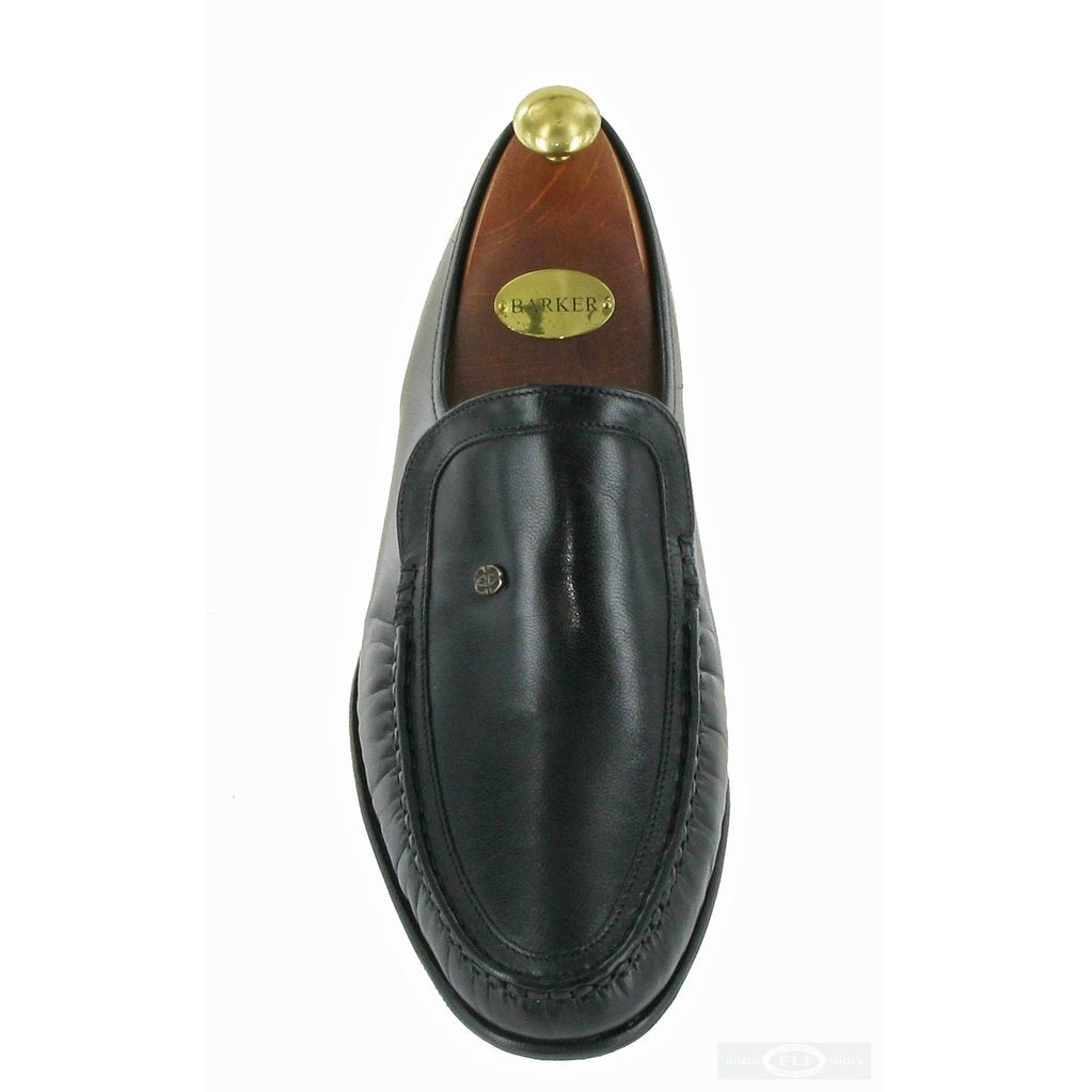 Barker MOCCASIN SHOE Valencia Black Kid Leather