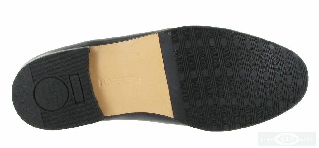 Barker MOCCASIN SHOE Valencia Black Kid Leather