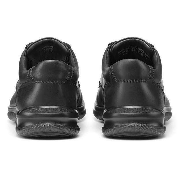 Hotter Burton Black Wide (Dual) Fit Lace Up Shoe