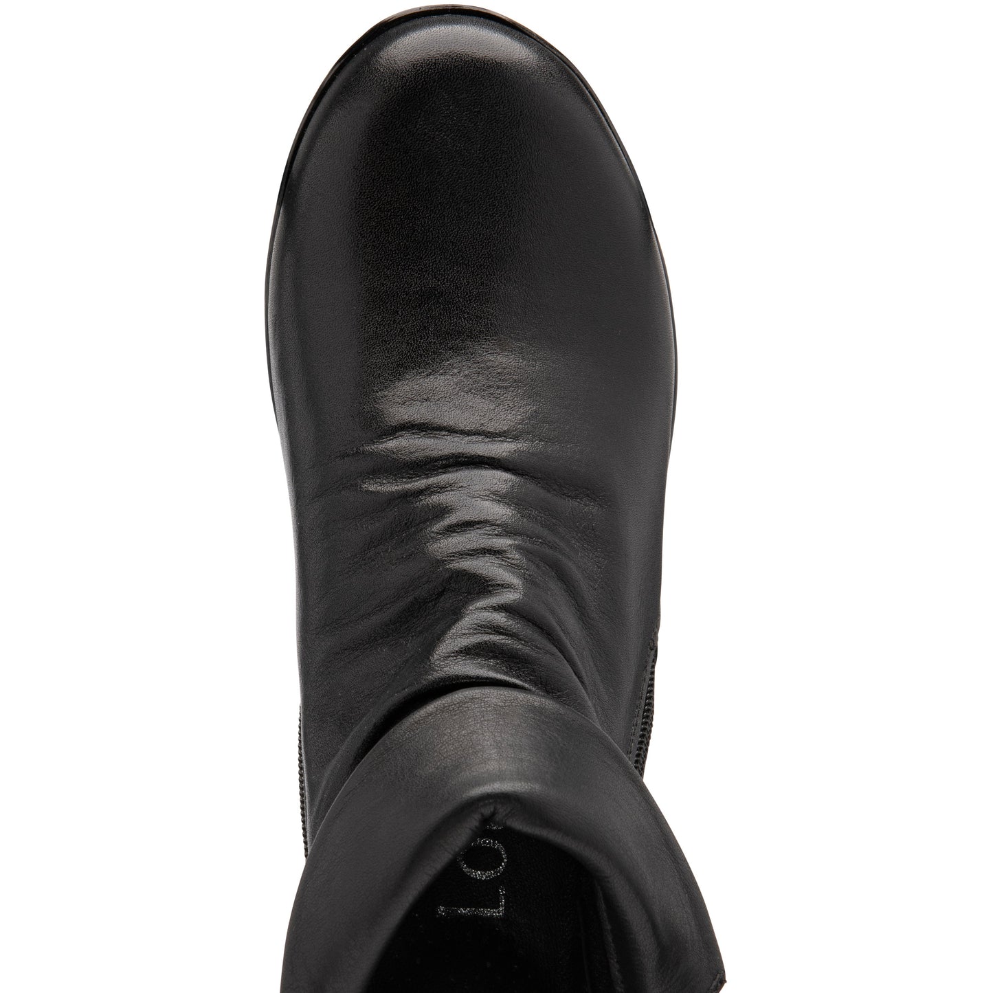 Lotus Ankle Boot in soft leather Cordelia BLACK