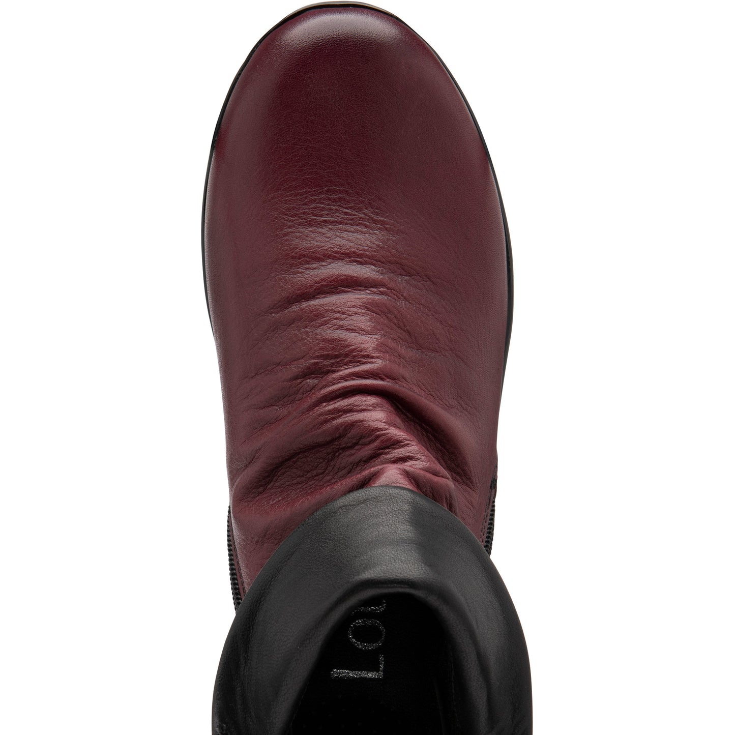 Lotus Ankle Boot in soft leather Cordelia BORDO