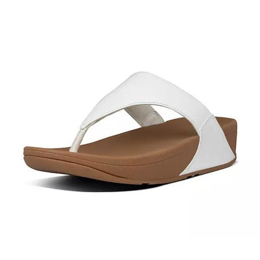 Fitflop SANDAL Lulu WHITE Leather WITH Toe Thongs