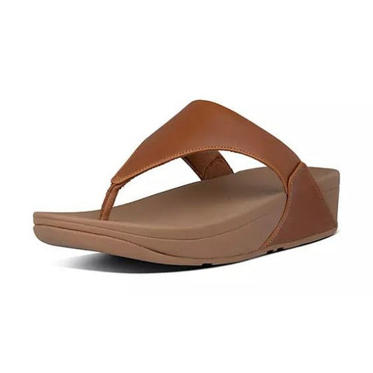 Fitflop SANDAL Lulu TAN Leather WITH Toe Thongs