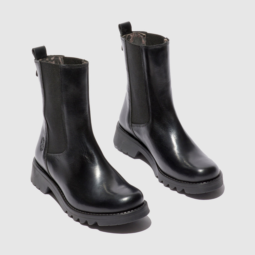 Fly London Chelsea Boot REIN BLACK