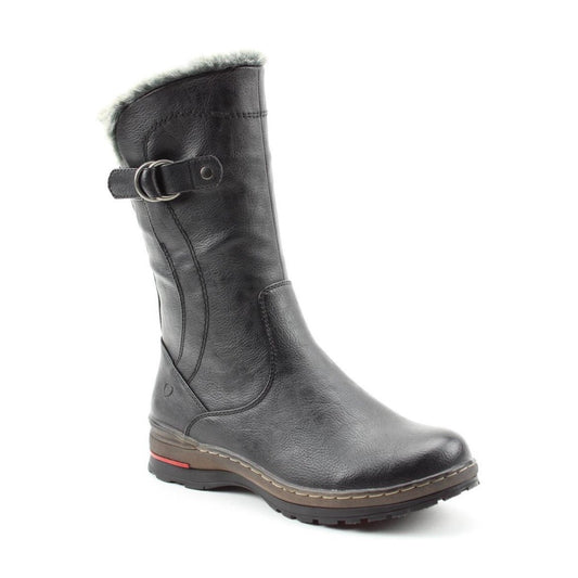 Heavenly Feet MID CALF BOOT LINED Bramble BLACK