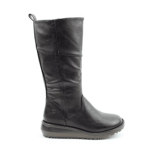 Heavenly Feet MID CALF BOOT Robyn BLACK Vegan Friendly