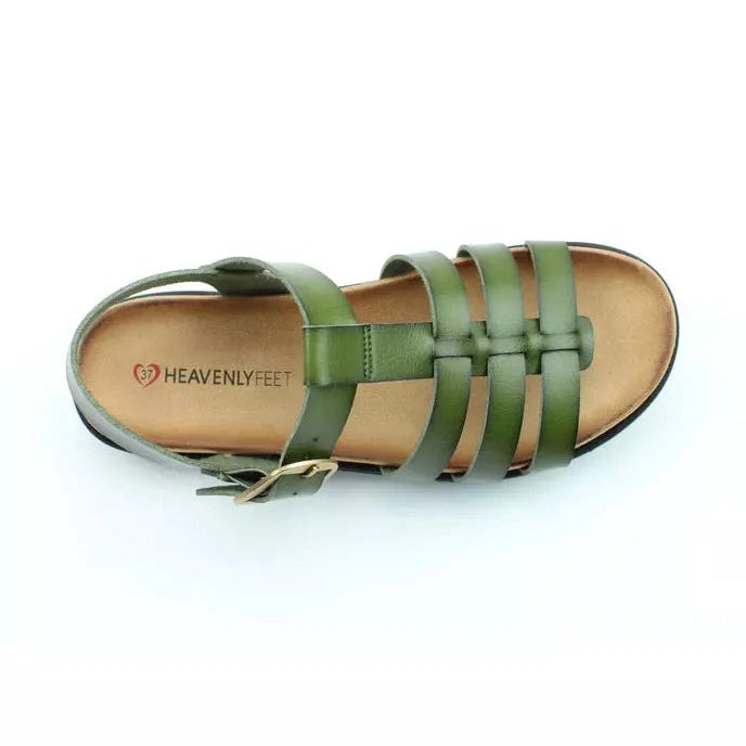 Heavenly Feet Saltwater FOREST Green Sandal