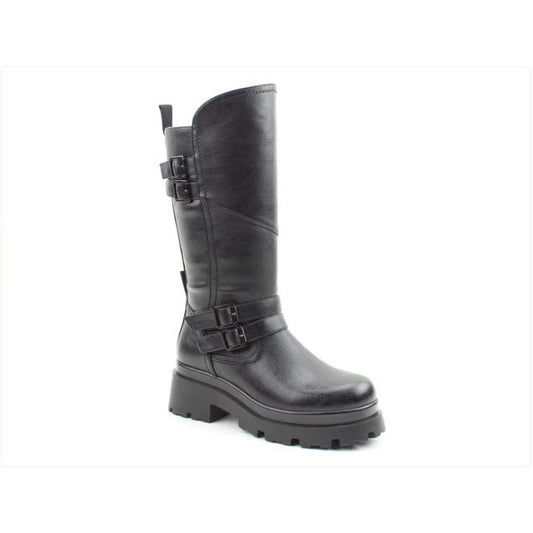 Heavenly Feet Mid calf boot Powell BLACK with full Zip