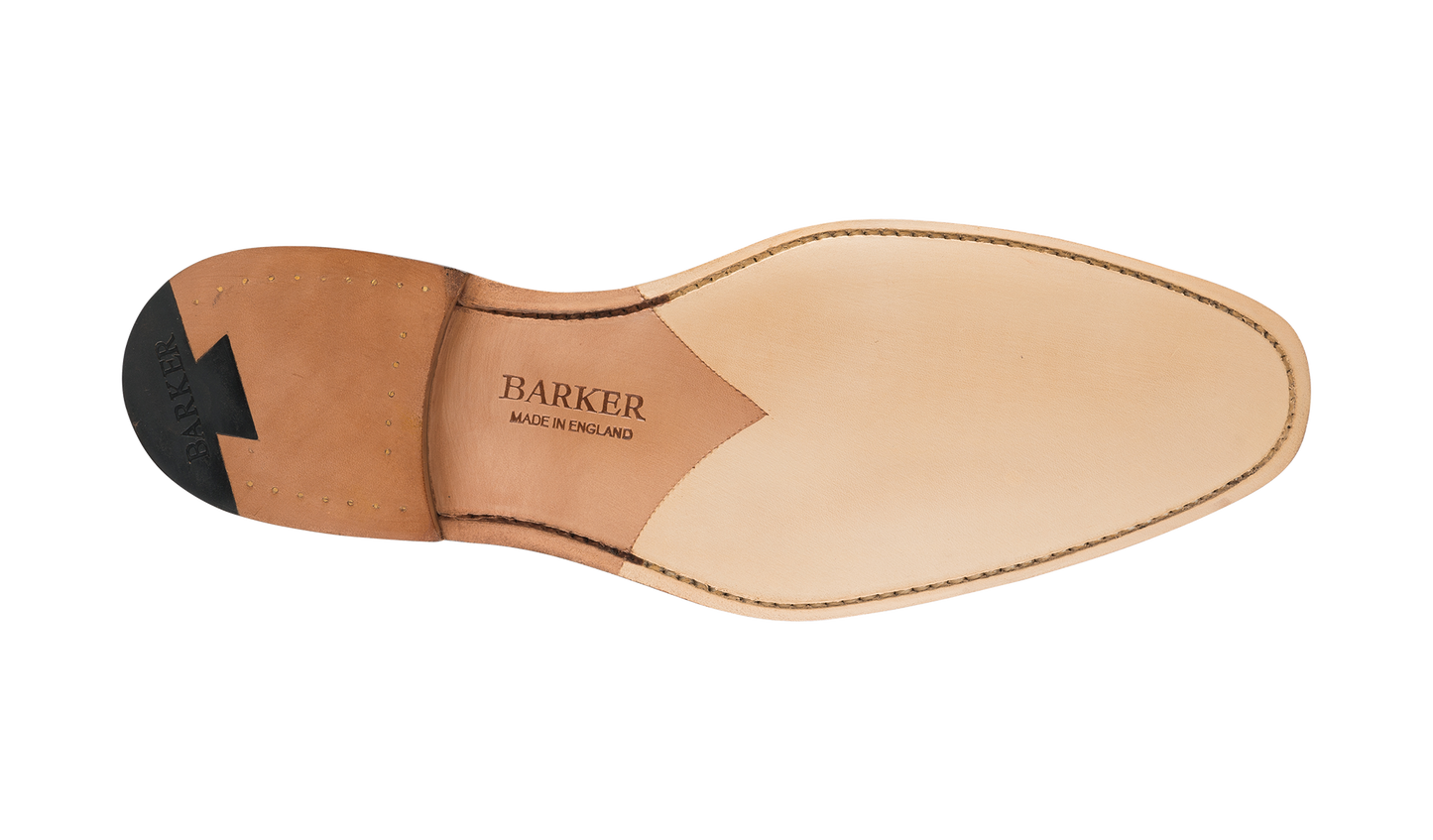 Barker BROGUE SHOE McCLEAN TAN Leather/BLUE SUEDE