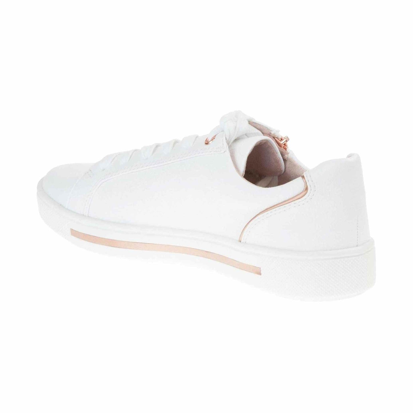 Jana Wide Fit Trainer With Zip and Laces 23660-152 WHITE MULTY