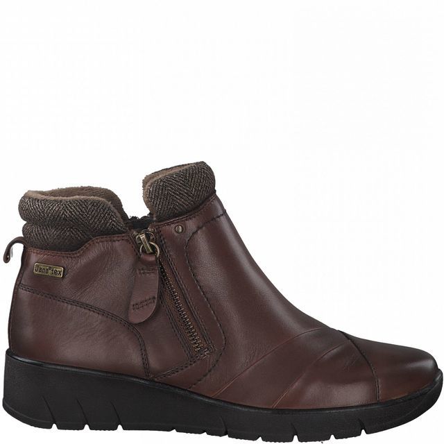 Jana Ankle Boot Leather with zip 26461 COGNAC