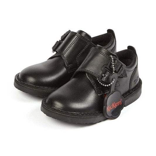 Kickers Adlar Monk D strap Infant Black touch fastening shoe 114169 RRP £50