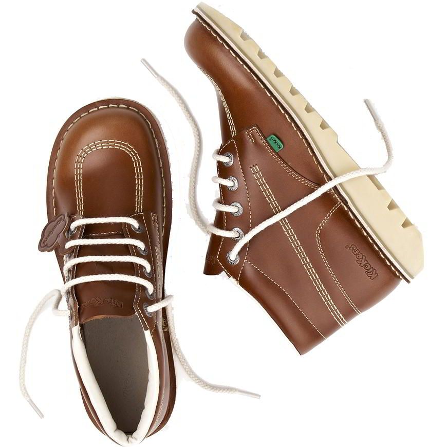 Mens Kickers Kick Hi DARK TAN Leather