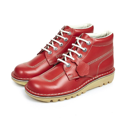 Kickers Mens Kick Hi Red Leather Boots