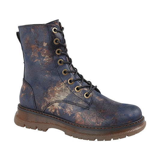 Cipriata Ankle Boot Blue L310 Laces and Inside Zip