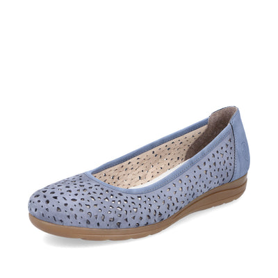 Rieker Ballet Flat Shoe Denim Blue L9365-14