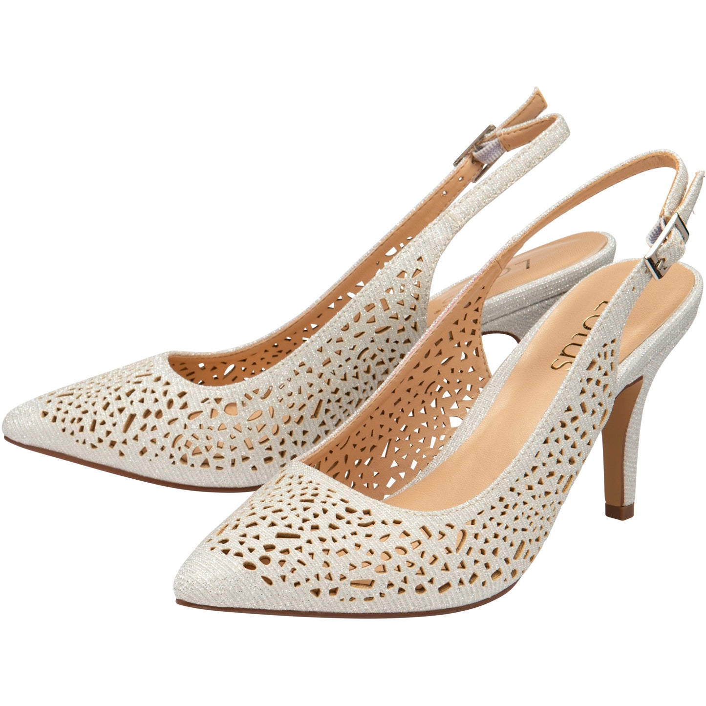 Lotus Classic Occasion Wear Court Shoe Lyla Silver ULS267