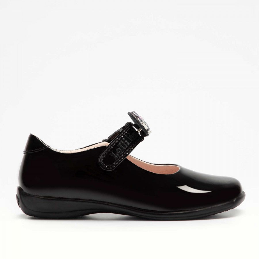 Lelli Kelly 8111 bar shoe F Fitting Maribella BLACK/PAT Mermaid removable trim