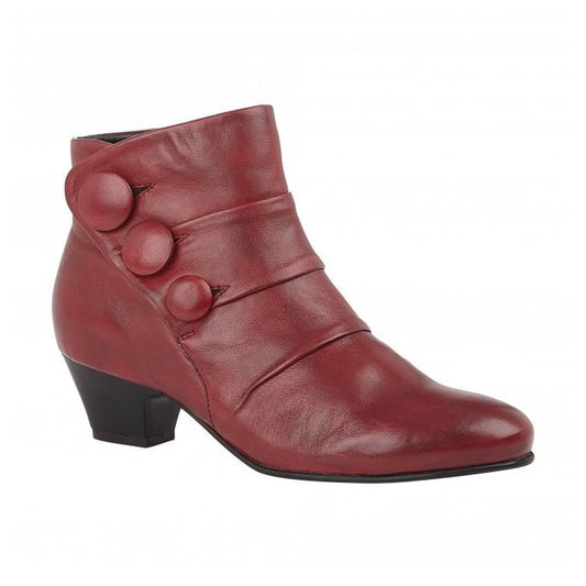 Lotus Ankle Boot Prancer RED