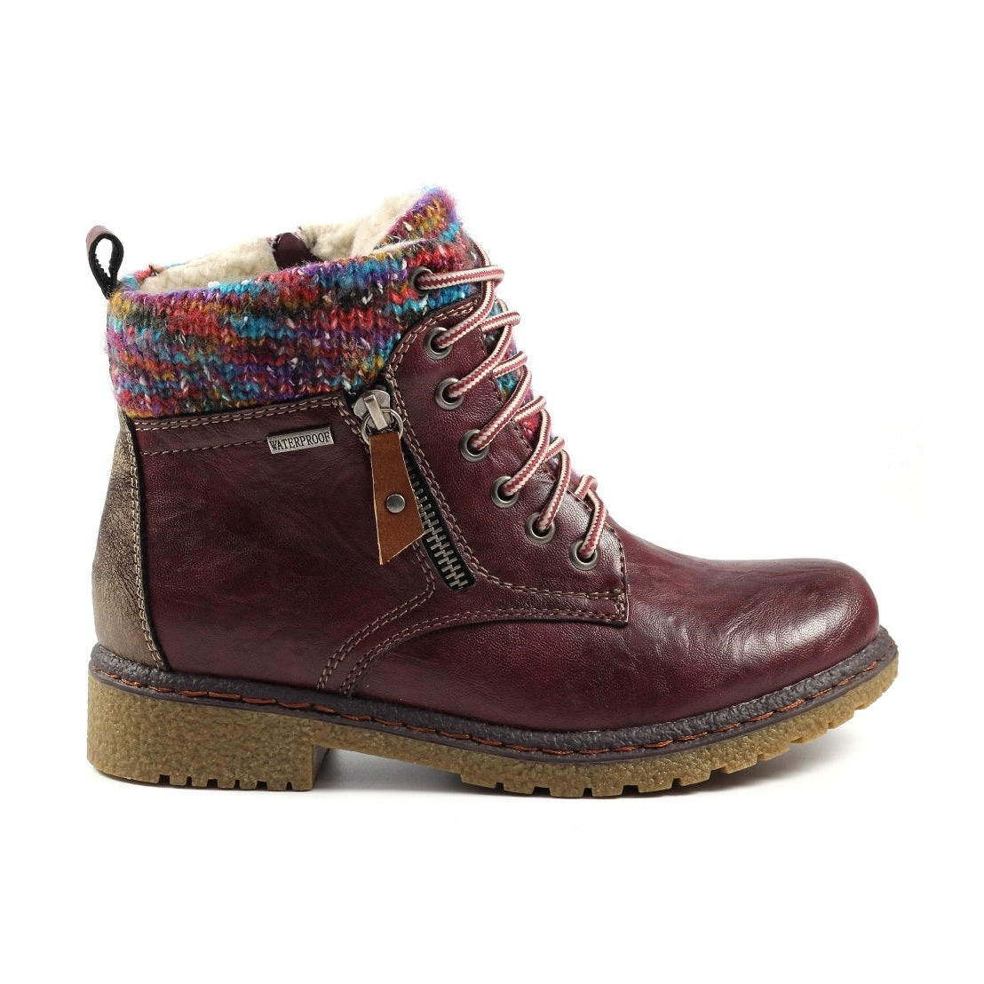Lunar Hiker Boot Jalapeno BURGUNDY GLB099 Waterproof with zip