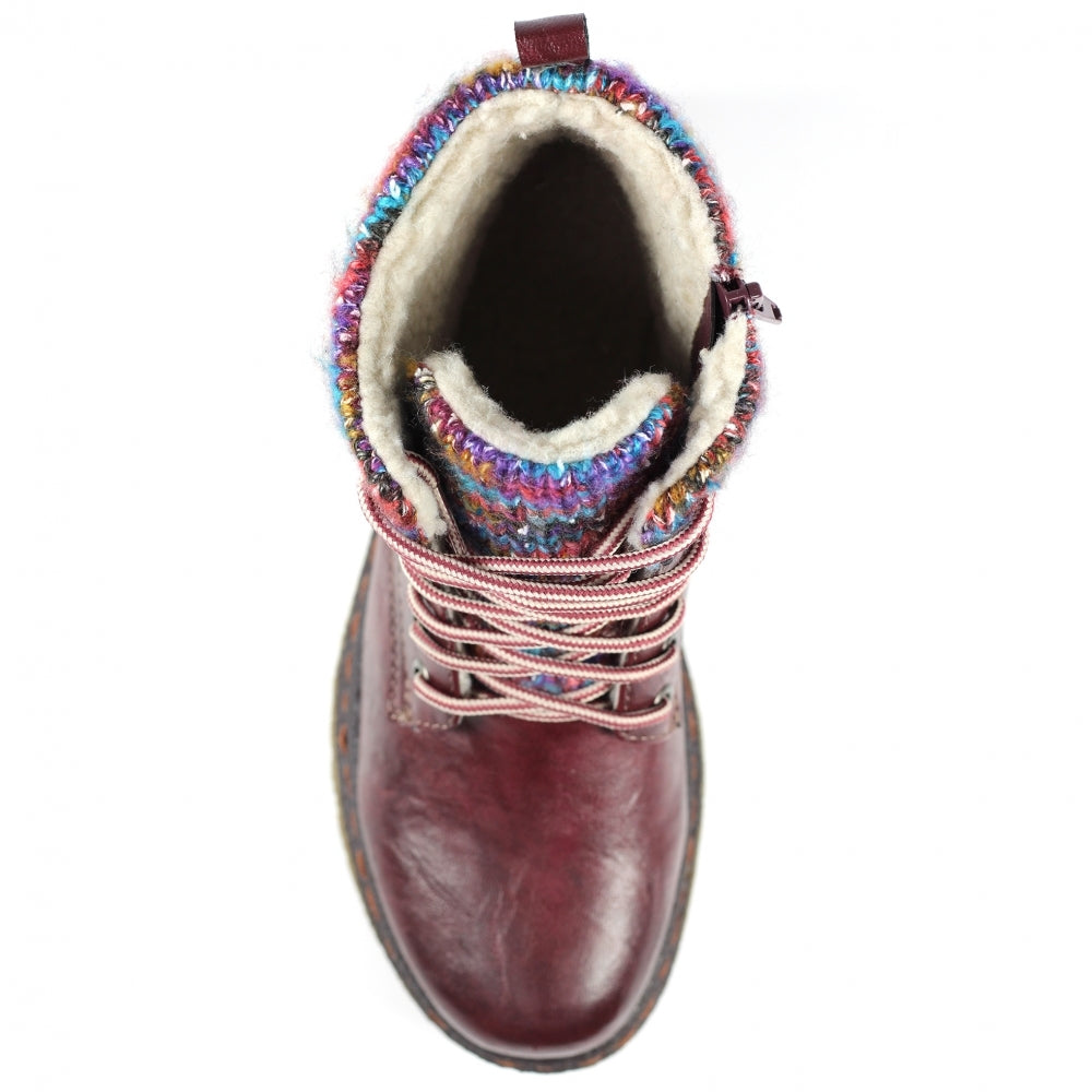 Lunar Hiker Boot Jalapeno BURGUNDY GLB099 Waterproof with zip