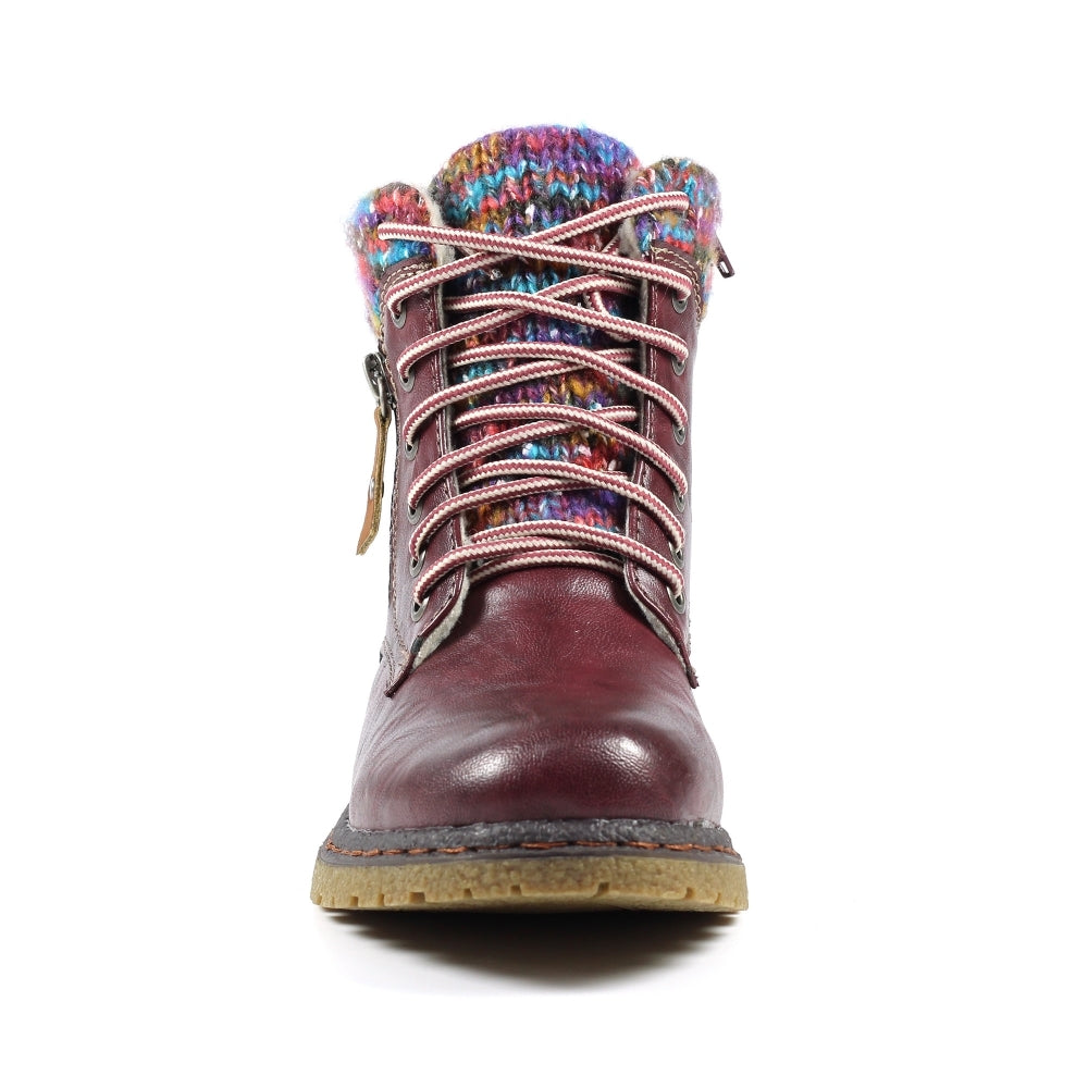 Lunar Hiker Boot Jalapeno BURGUNDY GLB099 Waterproof with zip