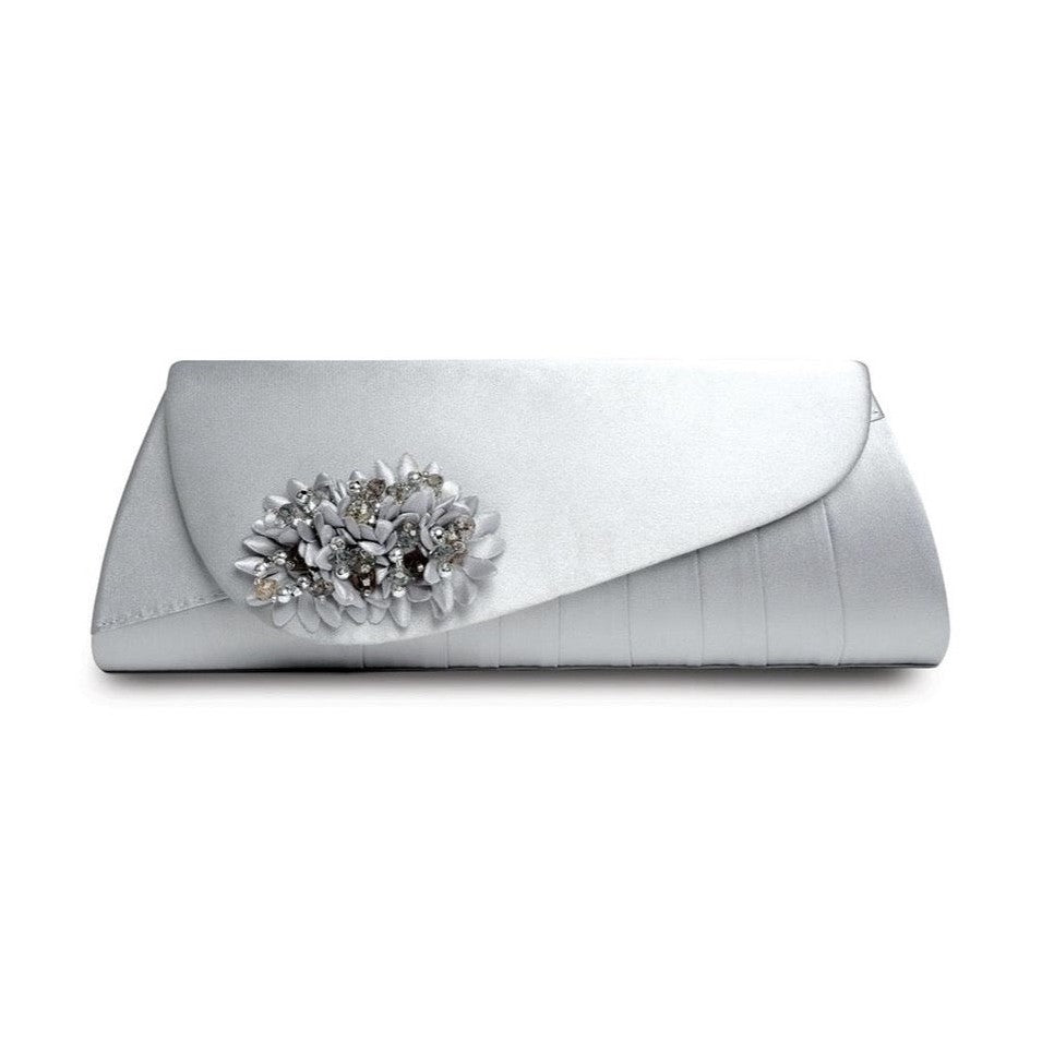 Lunar Sabrina FLR081 - Silver Grey Occasion Wear Shoe - Matching Lunar Sabrina ZLR081 Bag Available